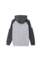 Boys Branded Zipper Hoodie - Heather Grey and Black