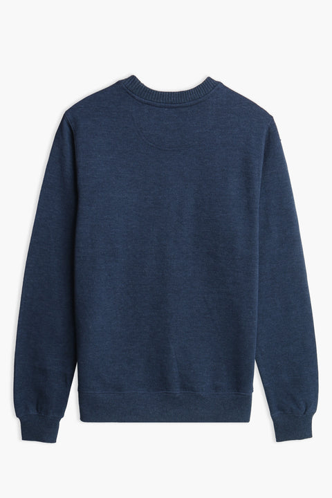 Men Branded Basic Sweatshirt - D/Blue