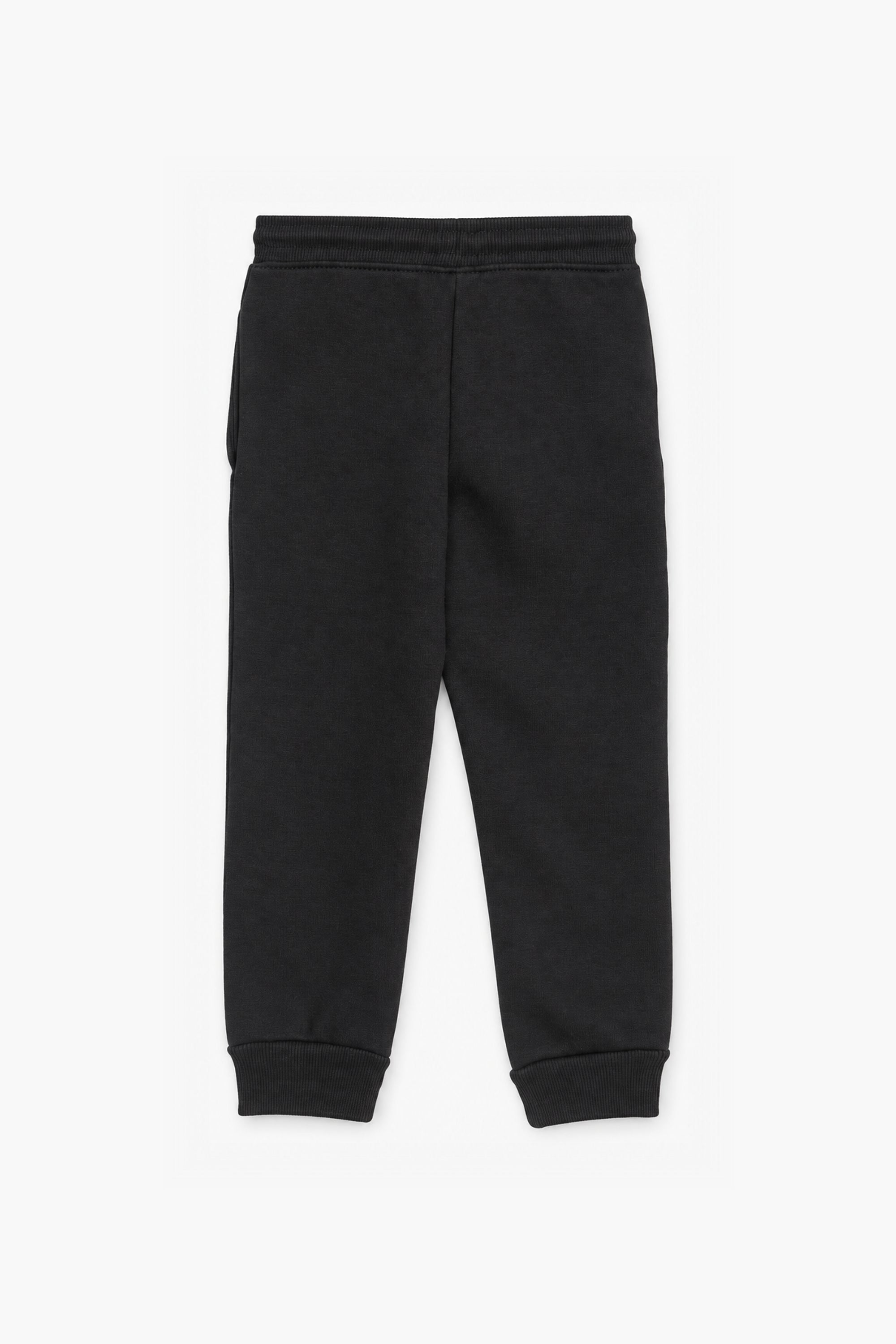 Boys Branded Fleece Trouser -Black