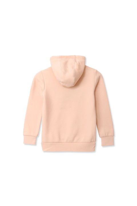 Girls Branded Graphic Hoodie Sweatshirt - Salmon