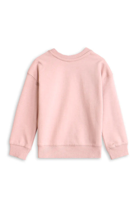 Girls Branded Graphic Sweatshirt - Peach