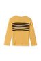 Boy Branded Stripes Tee F/S - Yellow