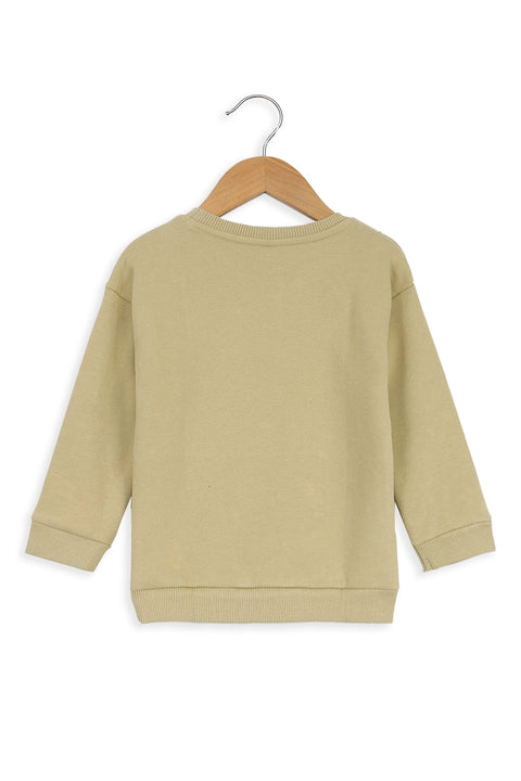 Boys Zara Graphic Sweatshirt  - Olive