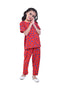 Girls Graphic Loungewear Suit GLSUIT13 - Red