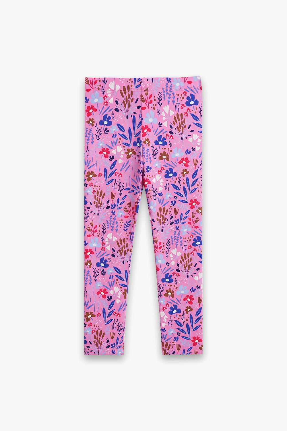 Girls Branded Graphic legging -  PINK& BULE