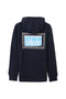 Men Branded Graphic Fleece Hoodie Zipper - Black