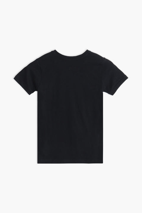 Boys Branded Graphic T-Shirt - Black