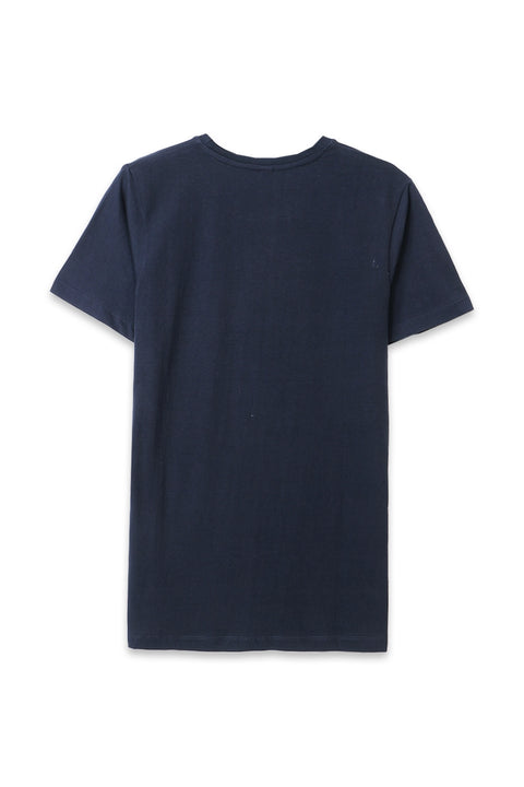 Men Branded Graphic Tee - Navy