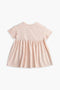 Girls Branded Graphic Frock - Baby Pink