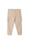 Girl Branded Fleece Cargo Trouser -Beige