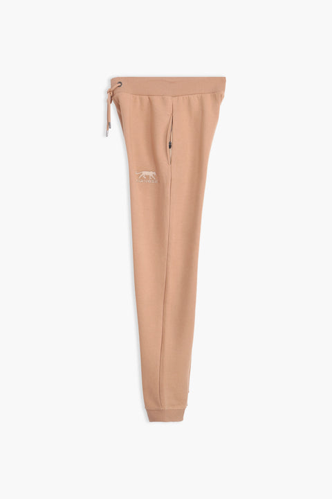 Men Branded Fleece Trouser - Peach
