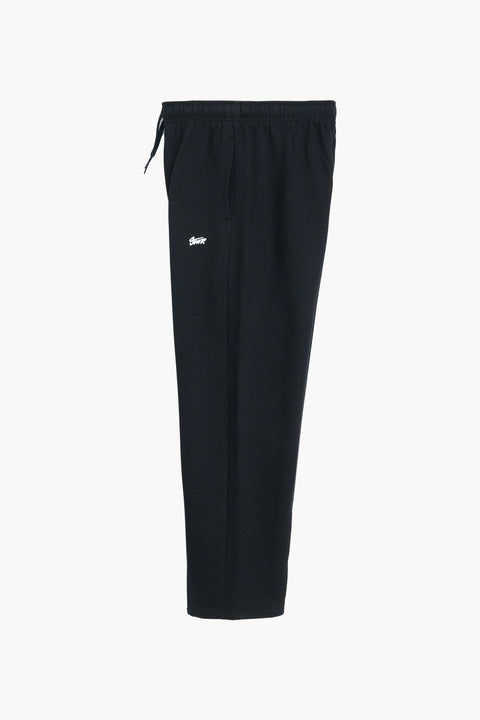 Men Branded Fleece Trouser - Black