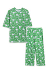 Women Graphic Loungewear Suit WLS24#02 - Green