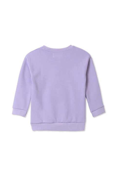 Girls Branded Graphic Sweatshirt - Purple