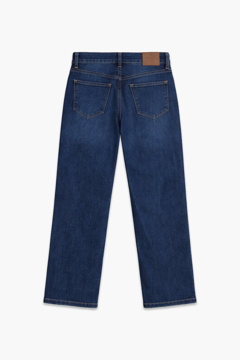 Women's Branded Wide Leg Jeans - D/Blue