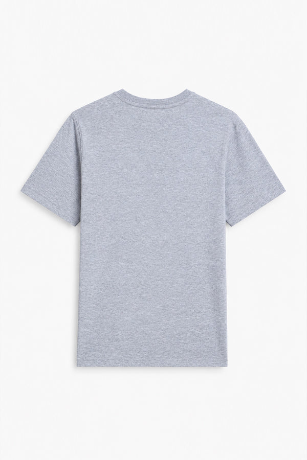 Men Branded Basic T-Shirt - Heather Grey
