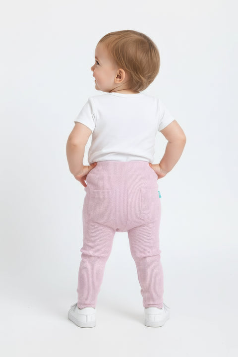 Girls Branded Trouser Pink