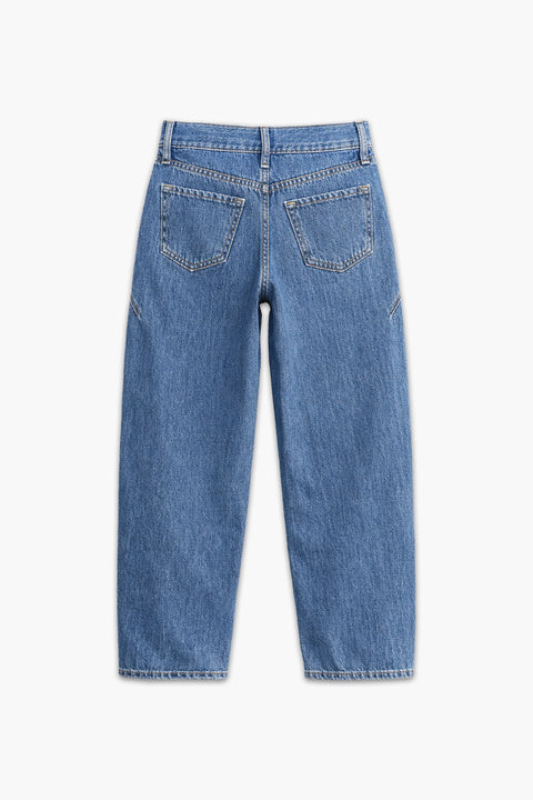 Girls Branded Denim Pant - Ice Blue