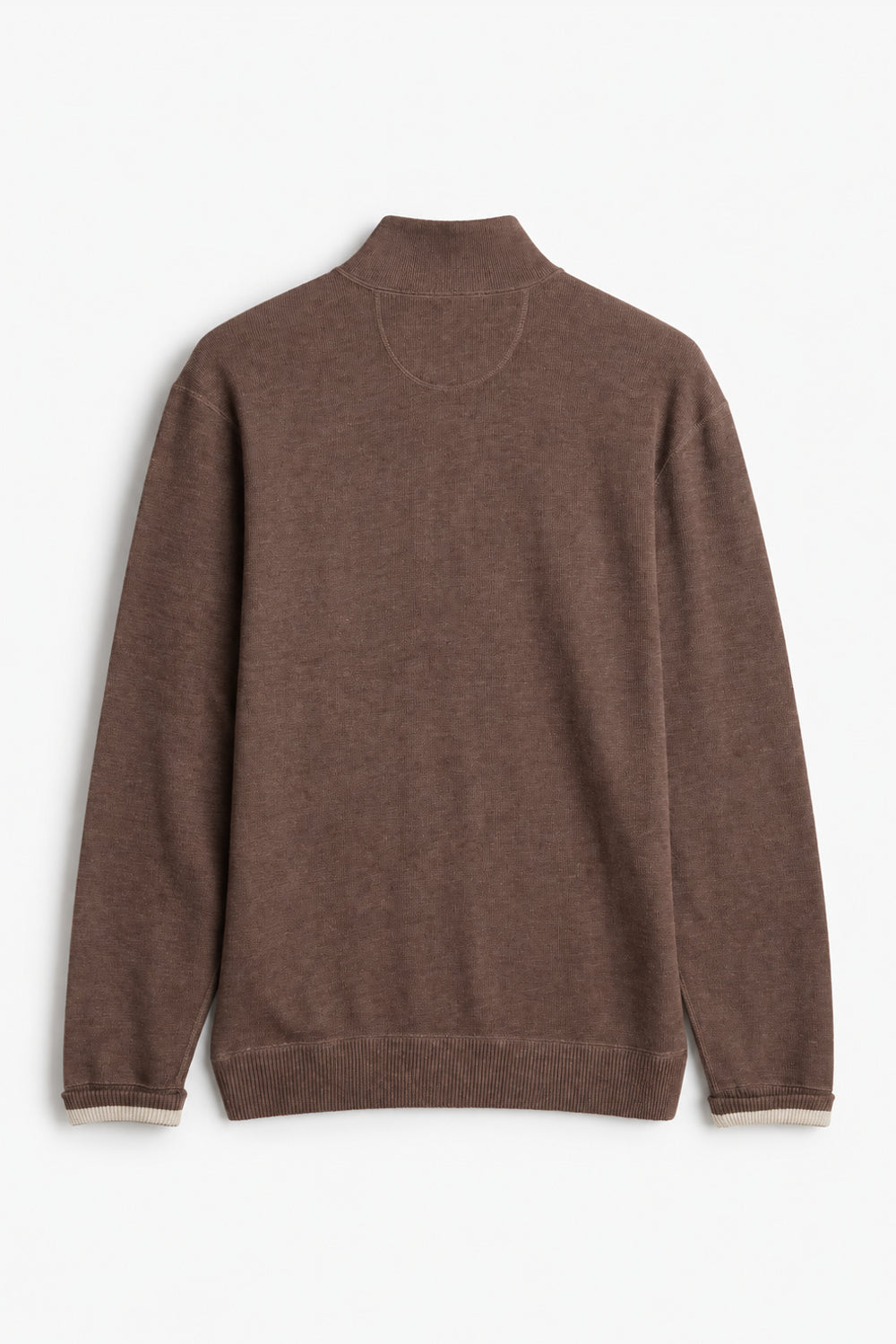 Men Branded Mockneck - Brown