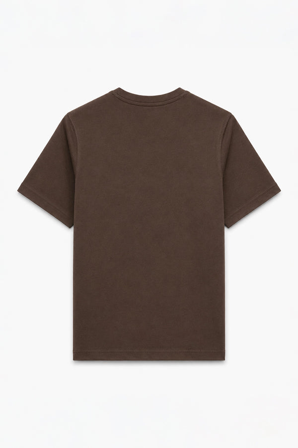 Men Branded Basic T-Shirt - Brown