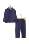 Girls Viscose Hawaii Dyed Suit - Navy