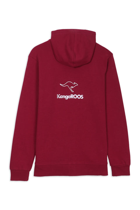Women Kangroos Hoodie Zipper - Red