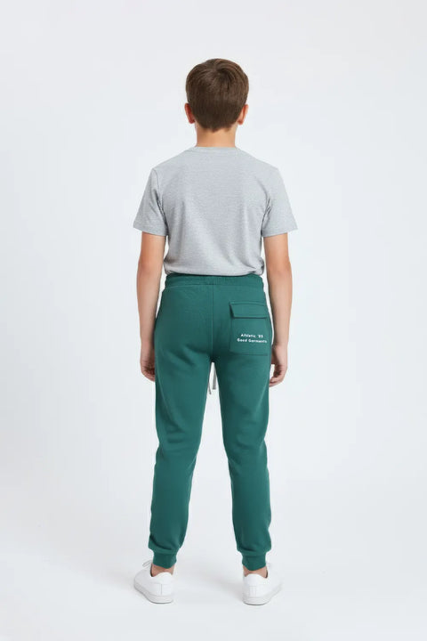 Boys Branded Fleece Trouser - Seafoam