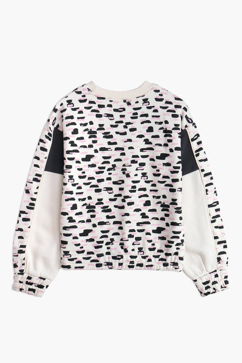 Girls Branded Graphic Sweatshirt - Off White