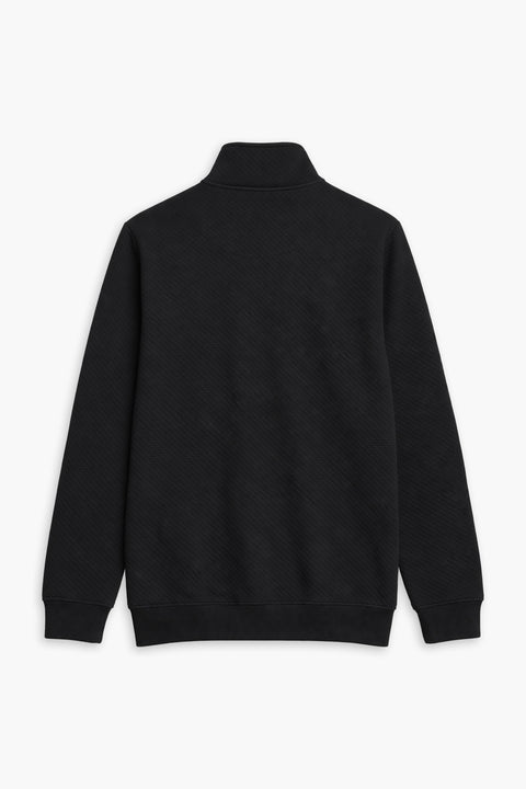 Men Branded Mock Neck - Black