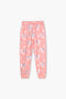 Girls Branded Graphic Trouser - Peach