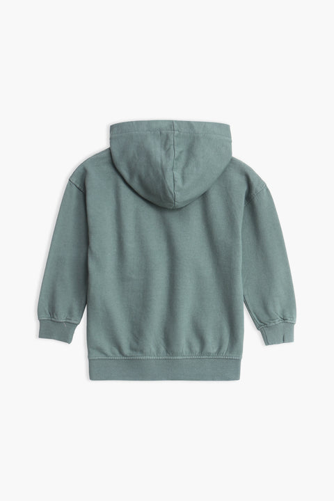 Boys Branded Pullover Hoodie - Green