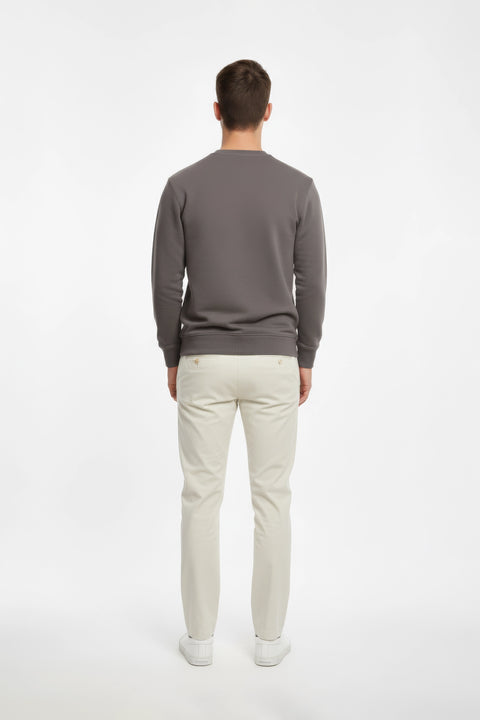 Men Branded Basic Sweatshirt - Grey