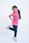 Girls Graphic T-Shirt GT24#27 - Pink