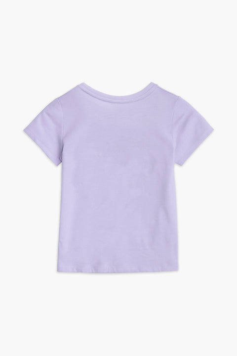 Girls Branded Graphic T-Shirt - Purple