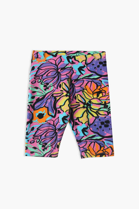 Girls Branded Printed Capri - Multi