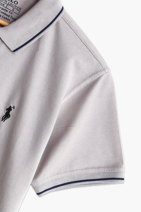 Men Pique Polo - L/Fawn