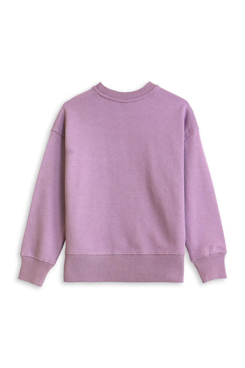 Girls Branded Graphic Sweatshirt - Purple