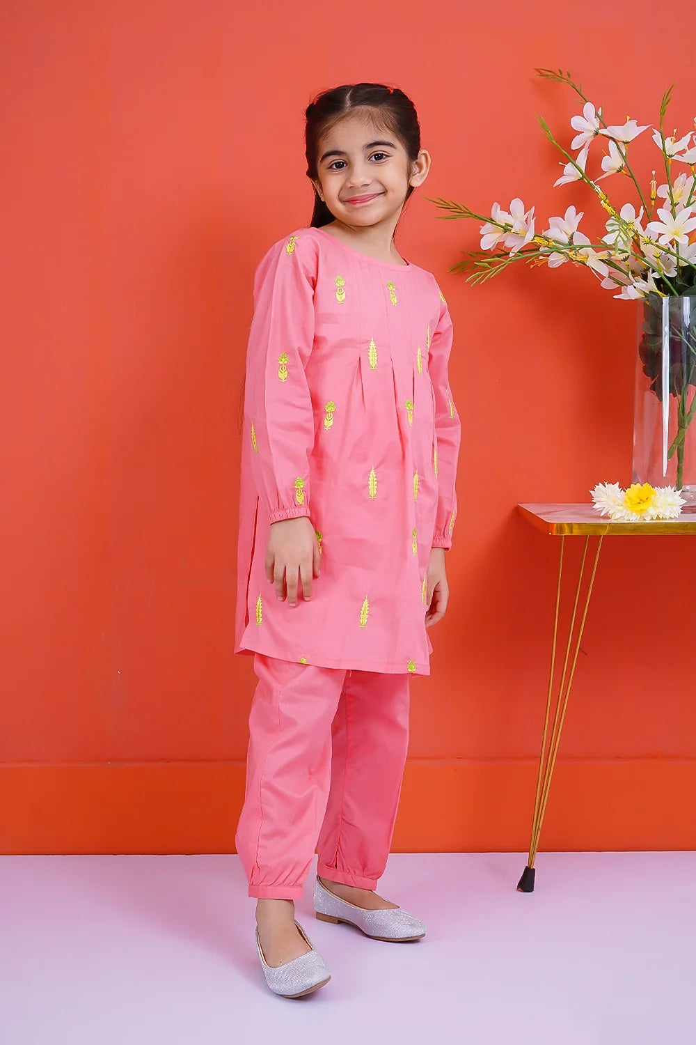 2 PIECE EMB LAWN SUIT