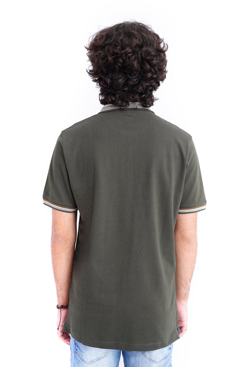 Jacquard Collar Polo