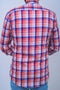 Men Casual Check Shirt MCS23-24 - Red