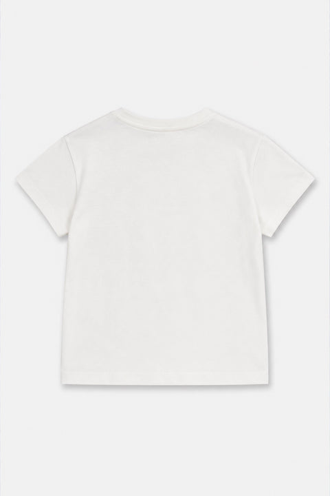 Girls Branded T-Shirt - White