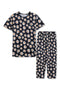 Women's Graphic Loungewear 2-Piece Suit WLS24-07 - Black