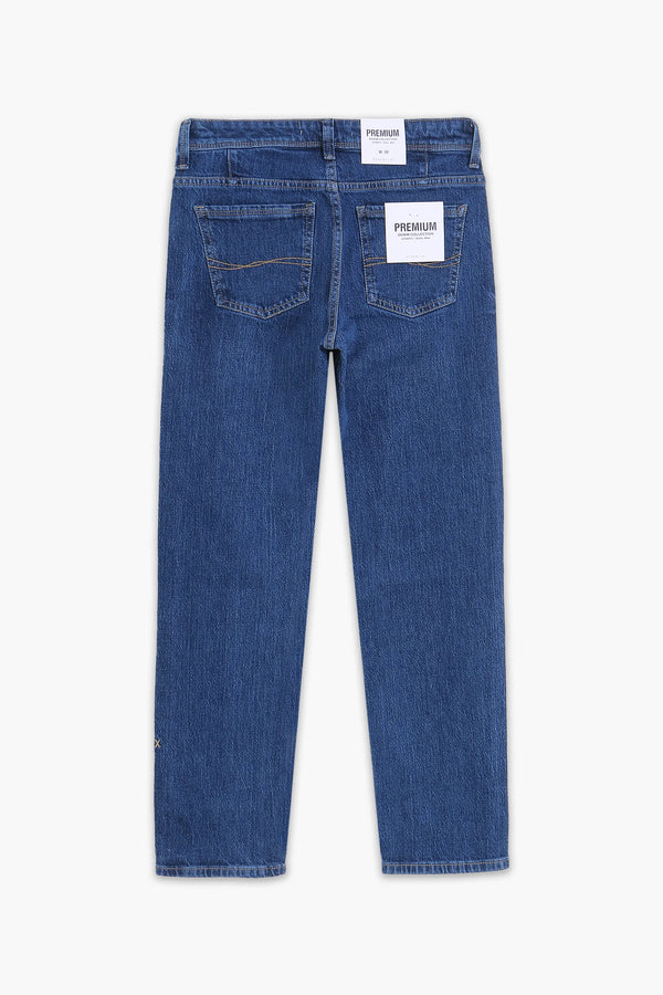 Women's Premium Denim Pant - D/Blue