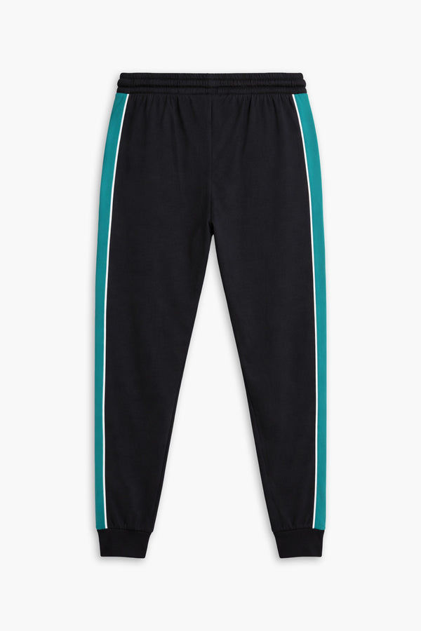 Men Branded Trouser - Black