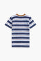 Boys Branded Lining T-Shirt - Blue and White