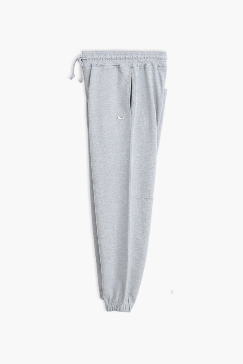 Men Branded Terry Trouser - Heather Grey
