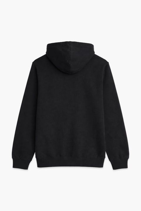 Men Branded Zipper Hoodie - Black