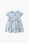 Girls Branded Graphic Frock - L/Blue