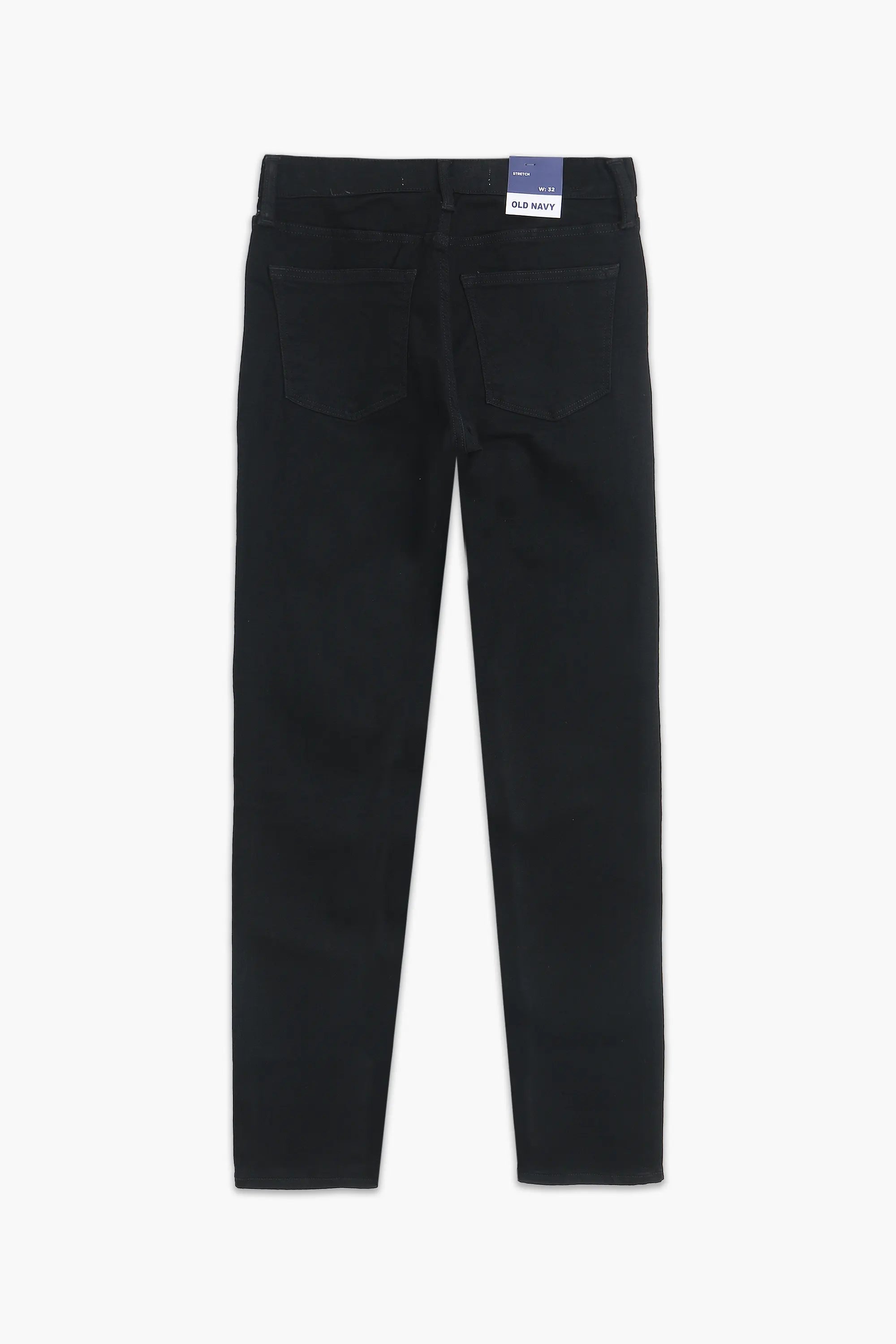 Man Old Navy Straight Fit Denim Jeans - Black