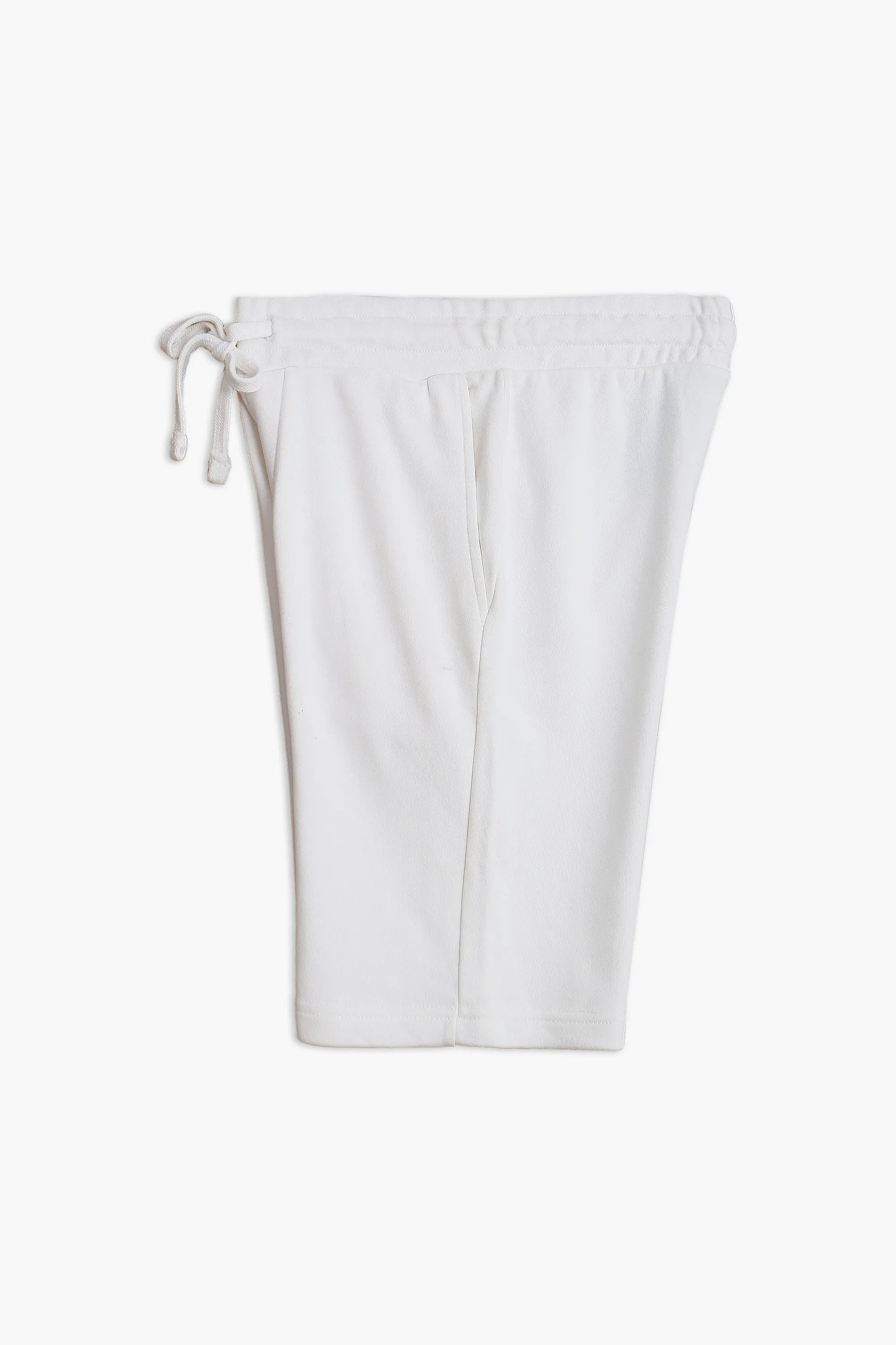 Men Branded Short - White